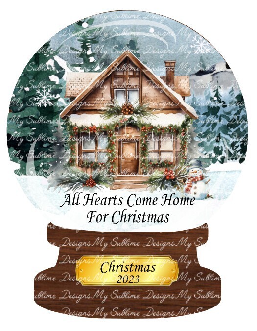 Snowglobe Ornament Design to fit Our Uniwood Snowglobe Ornaments DIGITAL DESIGN ONLY