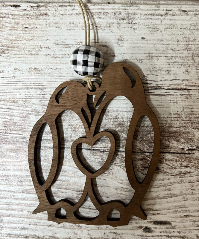 Penguin Wood Ornament