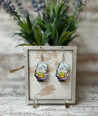 Earrings Sublimation Acrylic Blanks - Small Gnome