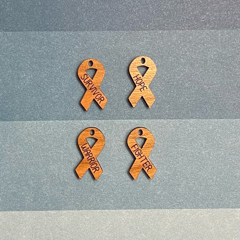 Wood Charms Ribbon shape