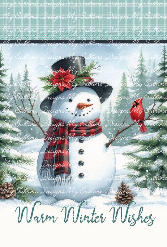 Snowman Garden Flag Design, DIGITAL DESIGN ONLY