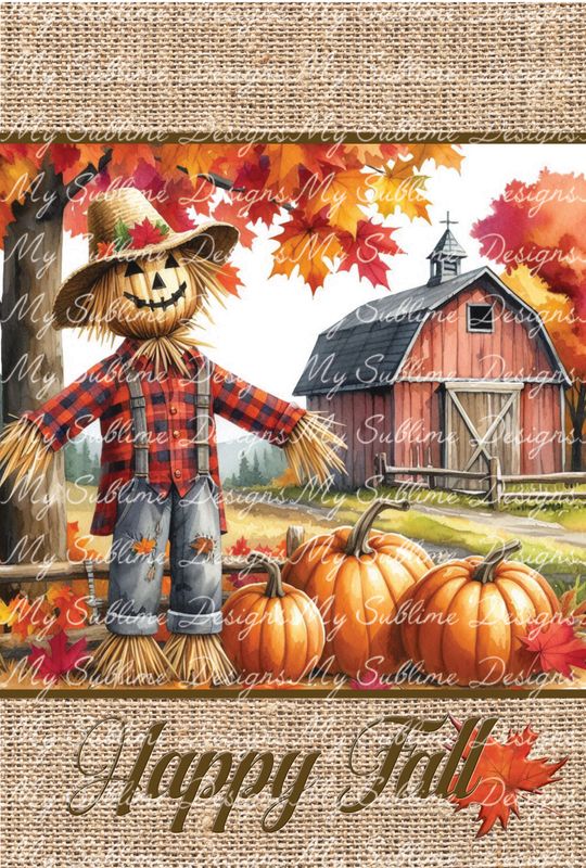 Scarecrow Garden Flag Design, DIGITAL DESIGN ONLY