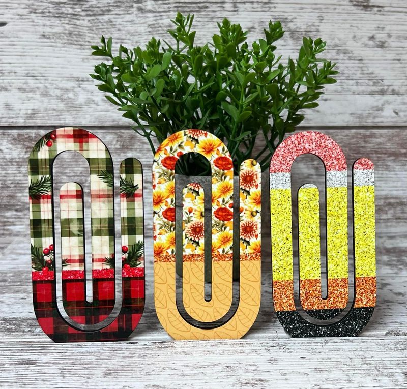 3 Paperclip Designs Created to fit Our Unisub Sublimation Jumbo Paperclip Blanks DIGITAL DESIGN ONLY