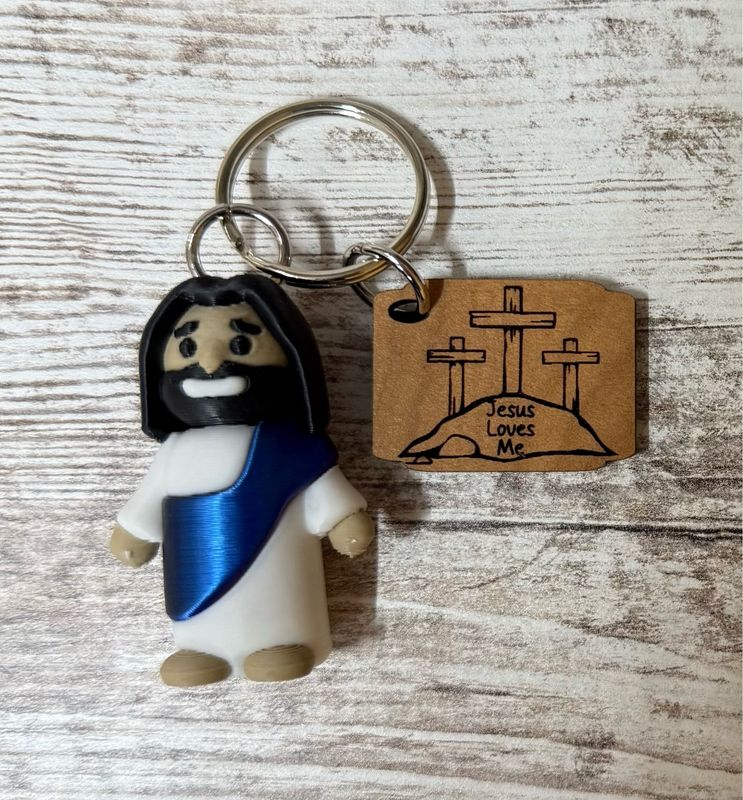 Mini Jesus Keychain