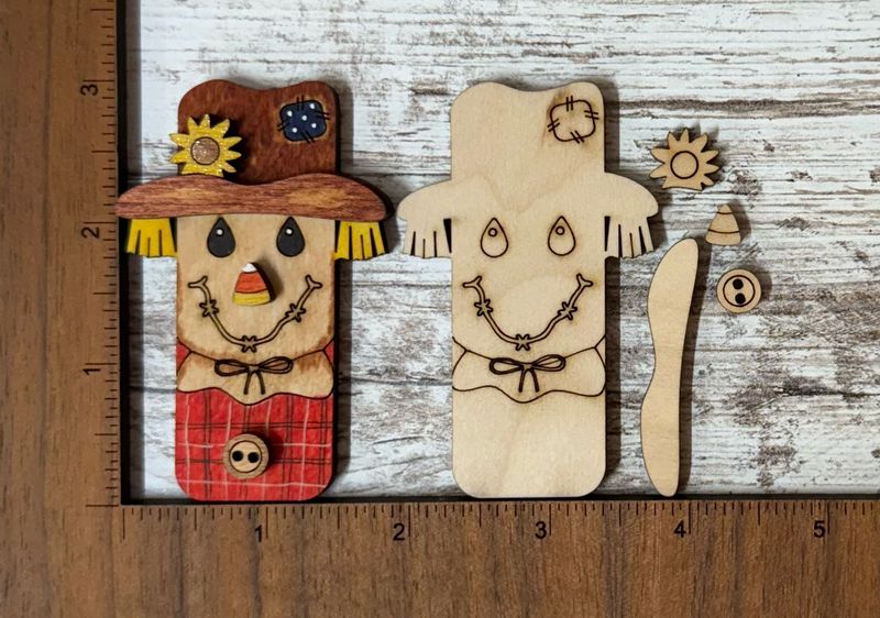 DIY Wood Scarecrow pin