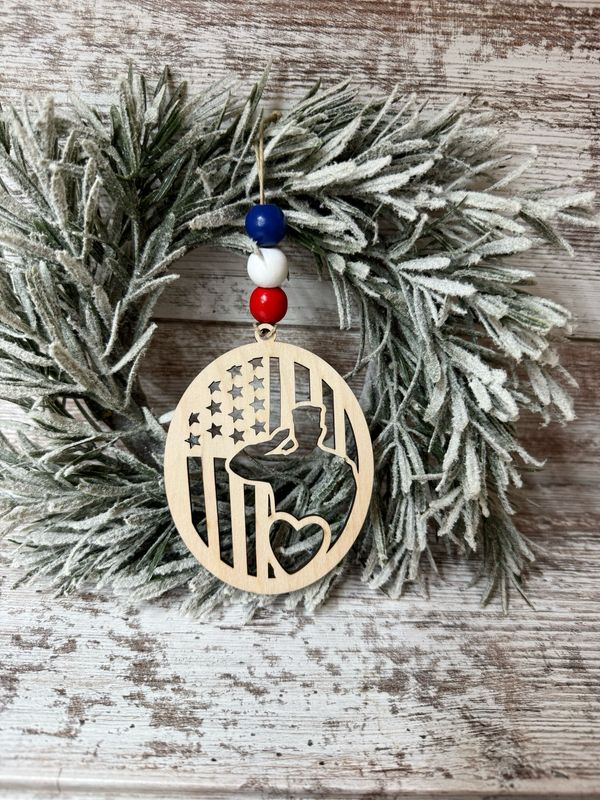 A Soldier&#39;s Heart Wood Ornament