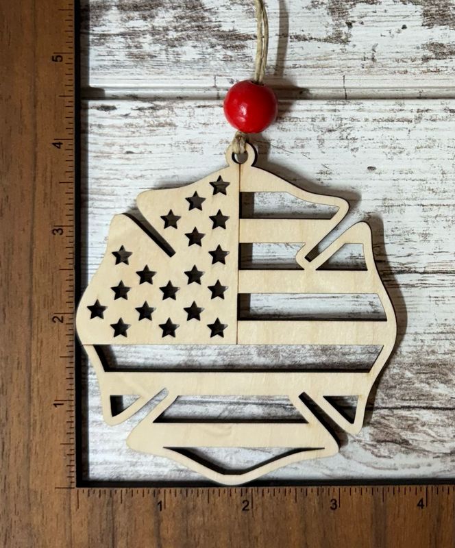 Firefighter Wood Ornament
