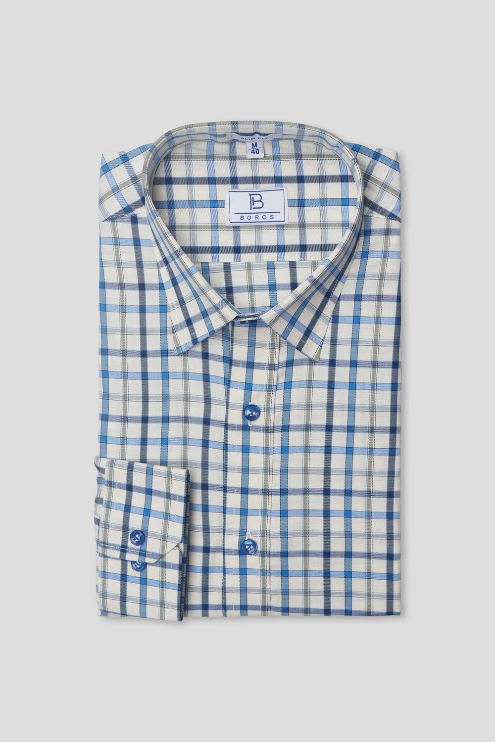 Oyster Blue Checks