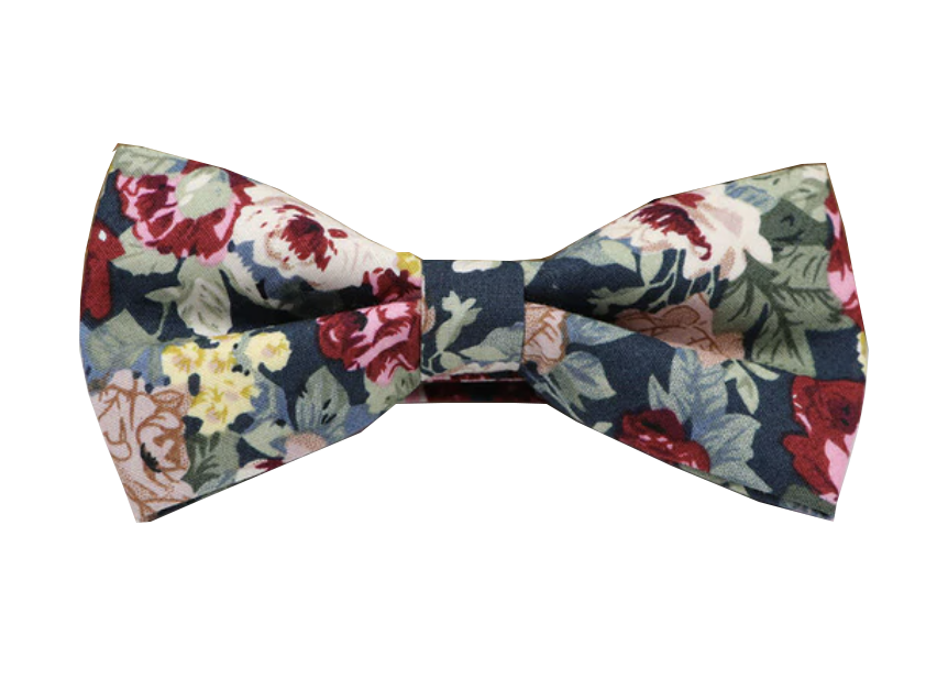 Grey &amp; Blue  Bow