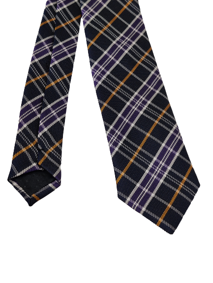 Blue Purple Checks Tie