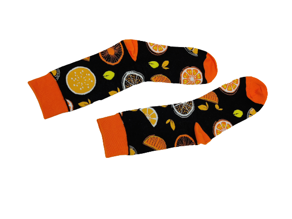 Black Lemon Printed Socks