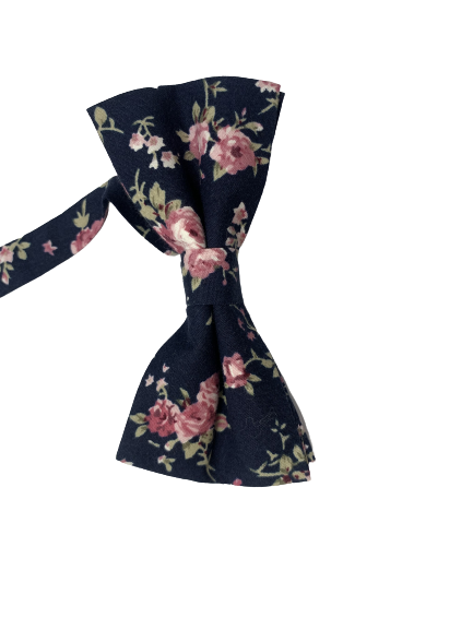 Navy Blue (pink flowers)