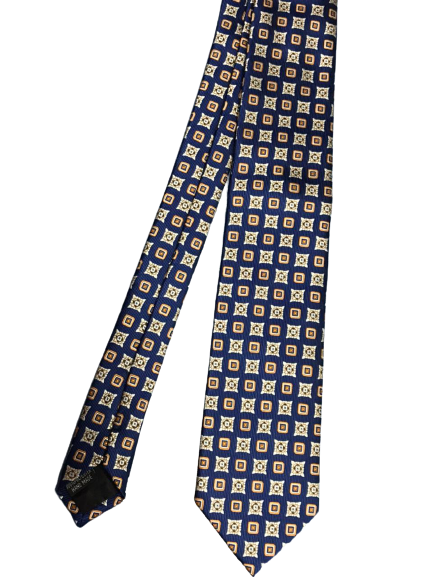 Blue Yellow Square Tie