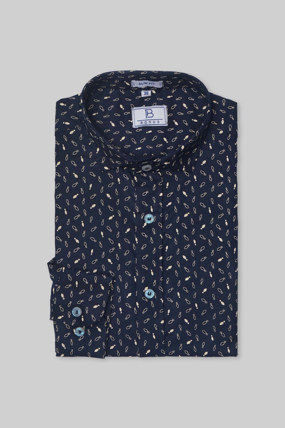 Dark Navy Printed