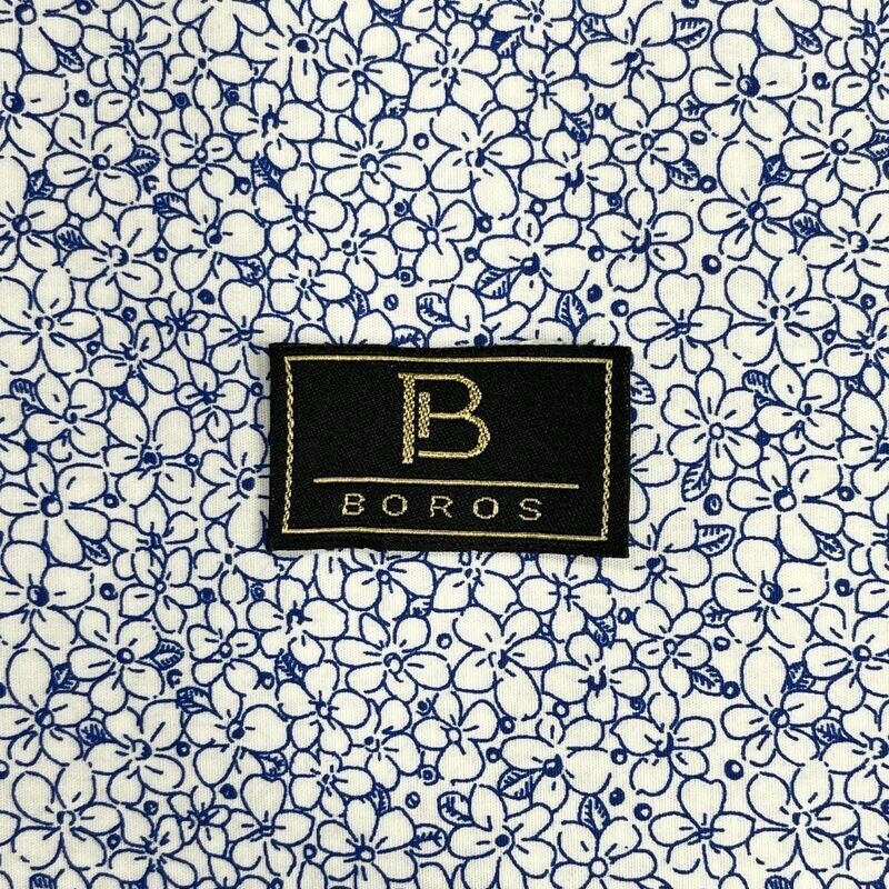 Napoleon Blue Floral Print Fabric