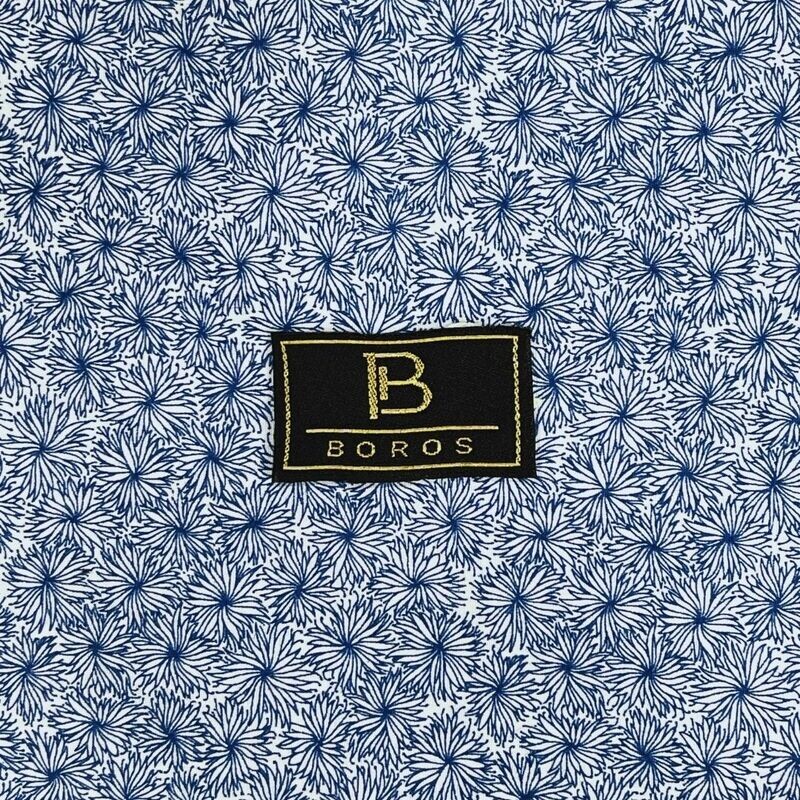 Marigold Blue Printed Fabric