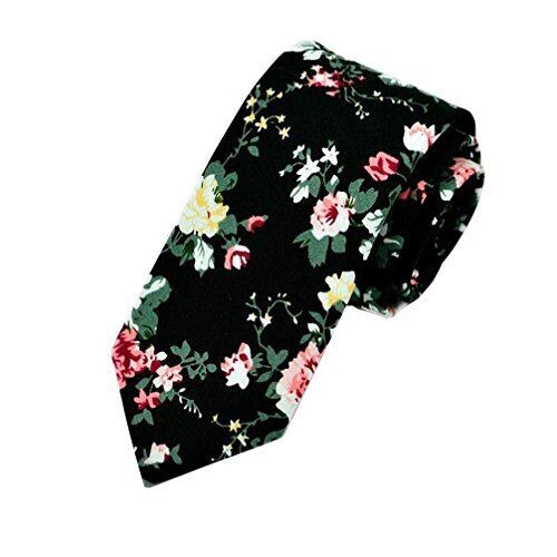 Black Flower Tie
