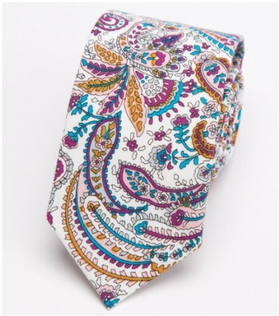 Paisley White Tie