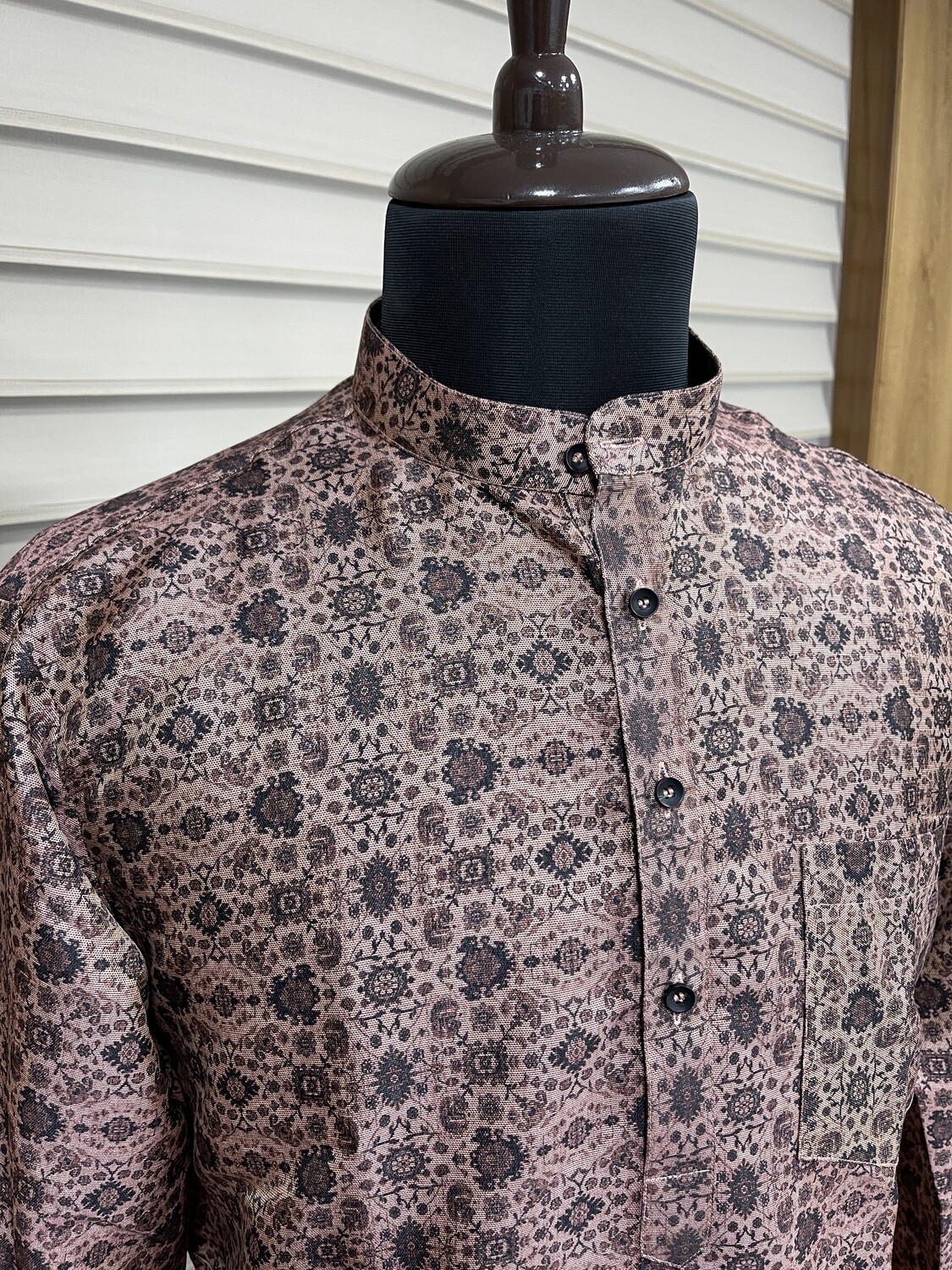 Brown Printed Kurta