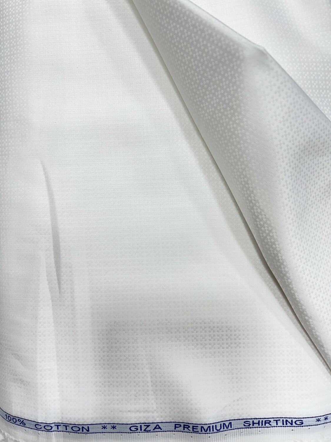Small Square White Dobby Fabric