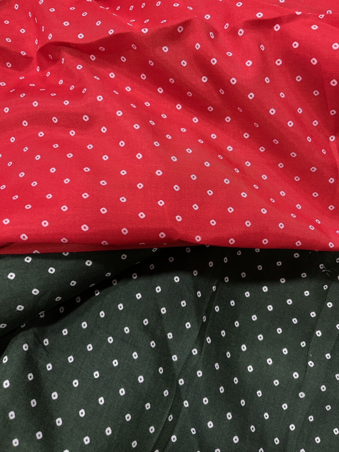 Red Bandhani Fabric
