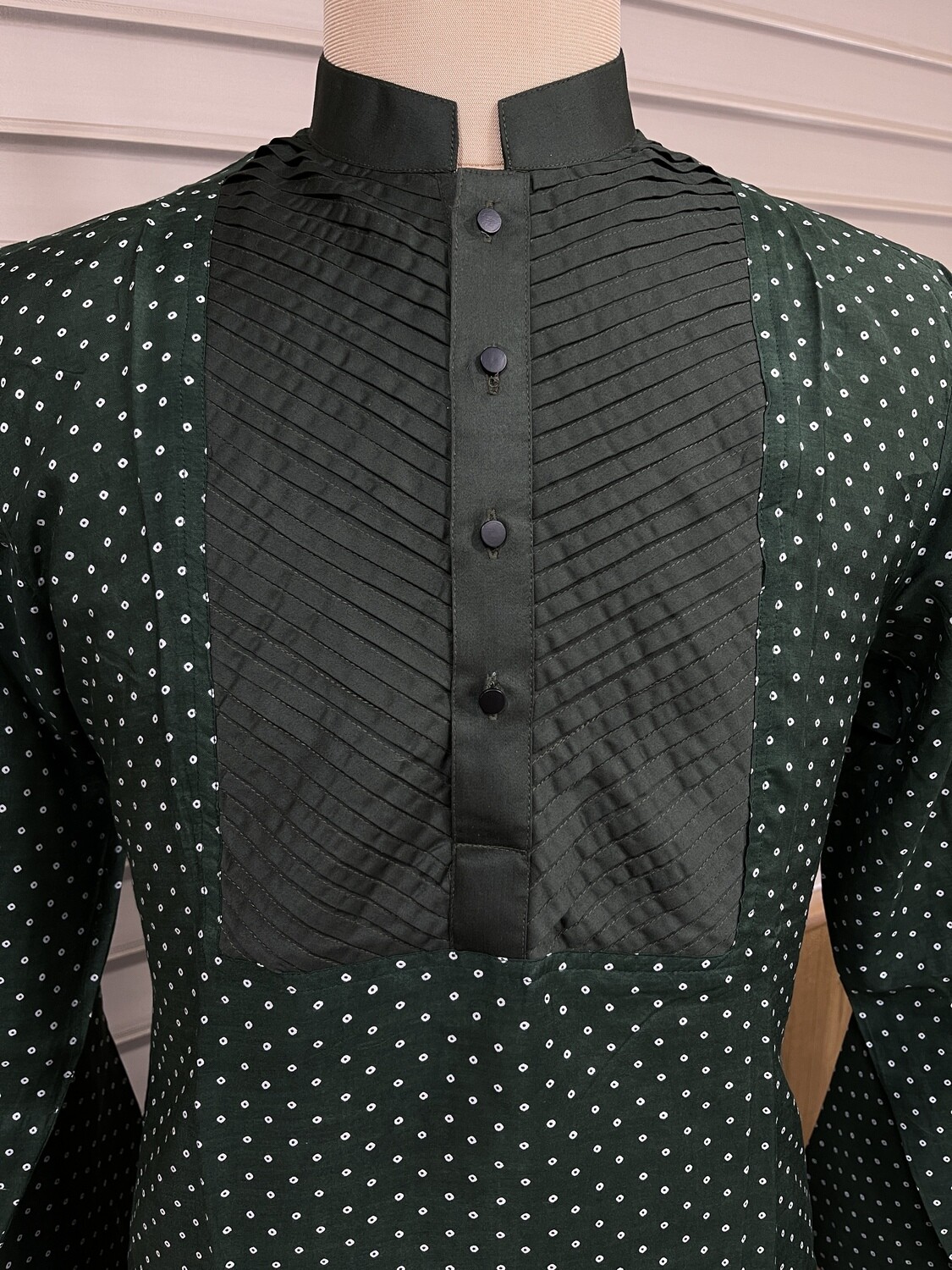 Green Bandhani Kurta