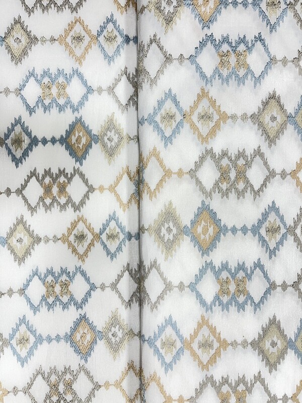White &amp; Grey Diamond Fabric