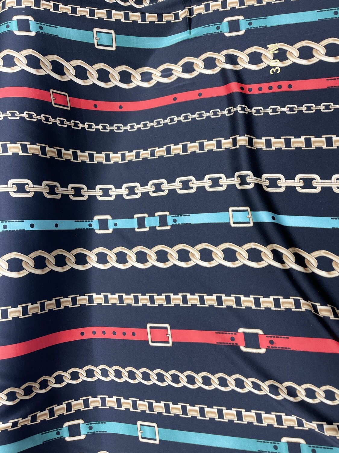 Black Chain Printed Fabric