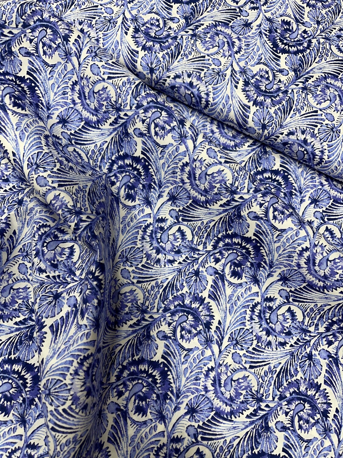Chess Blue Printed Fabric