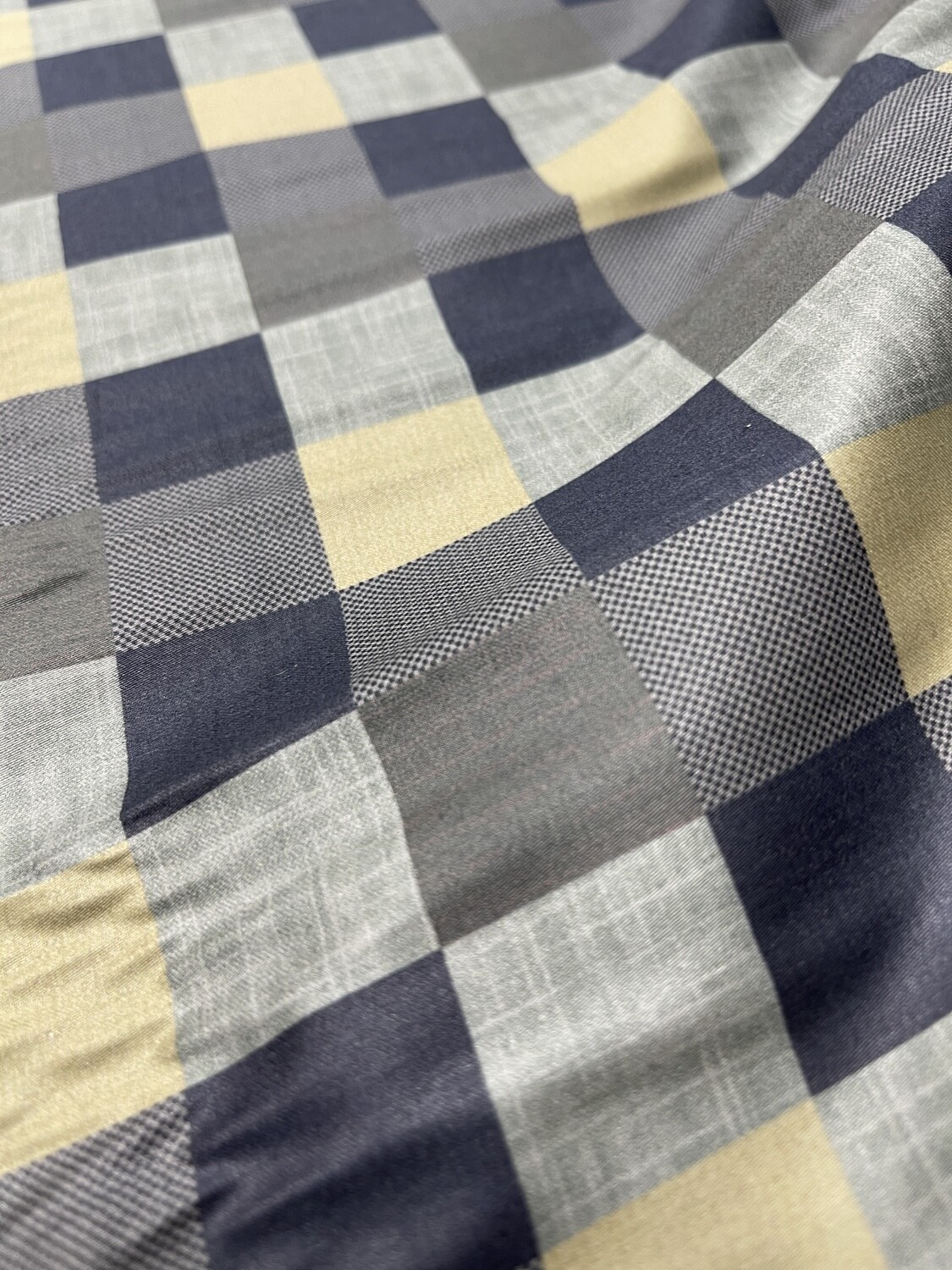 Vezzo Green Checks Fabric
