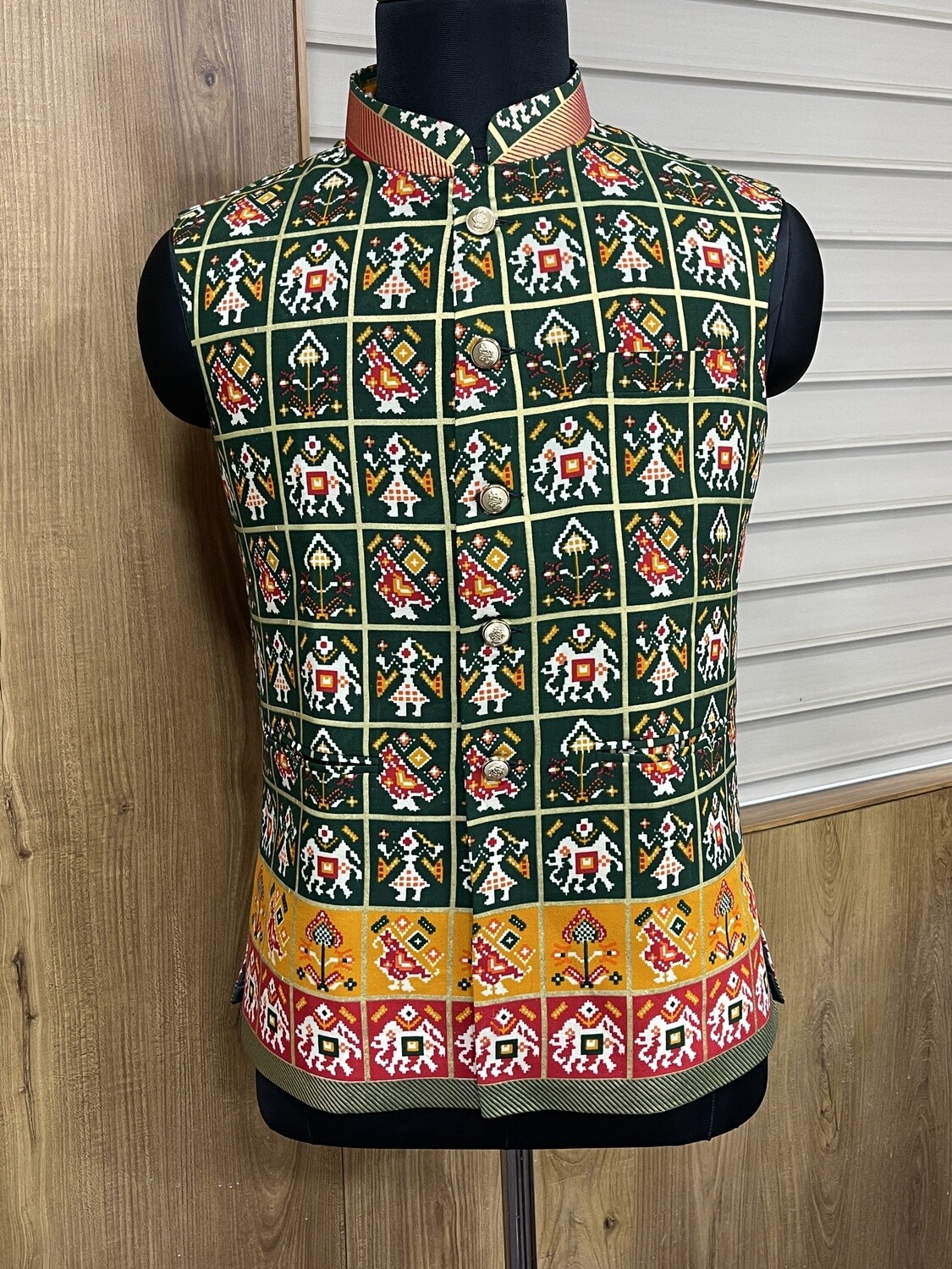 Green Patola Modi Jacket