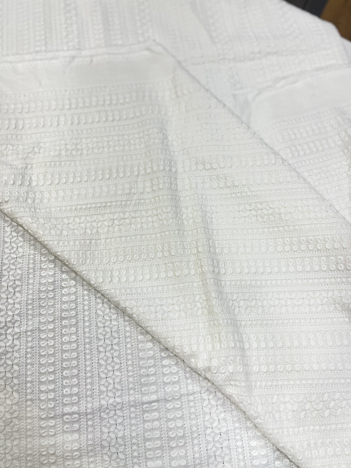 White Thread Work Fabric