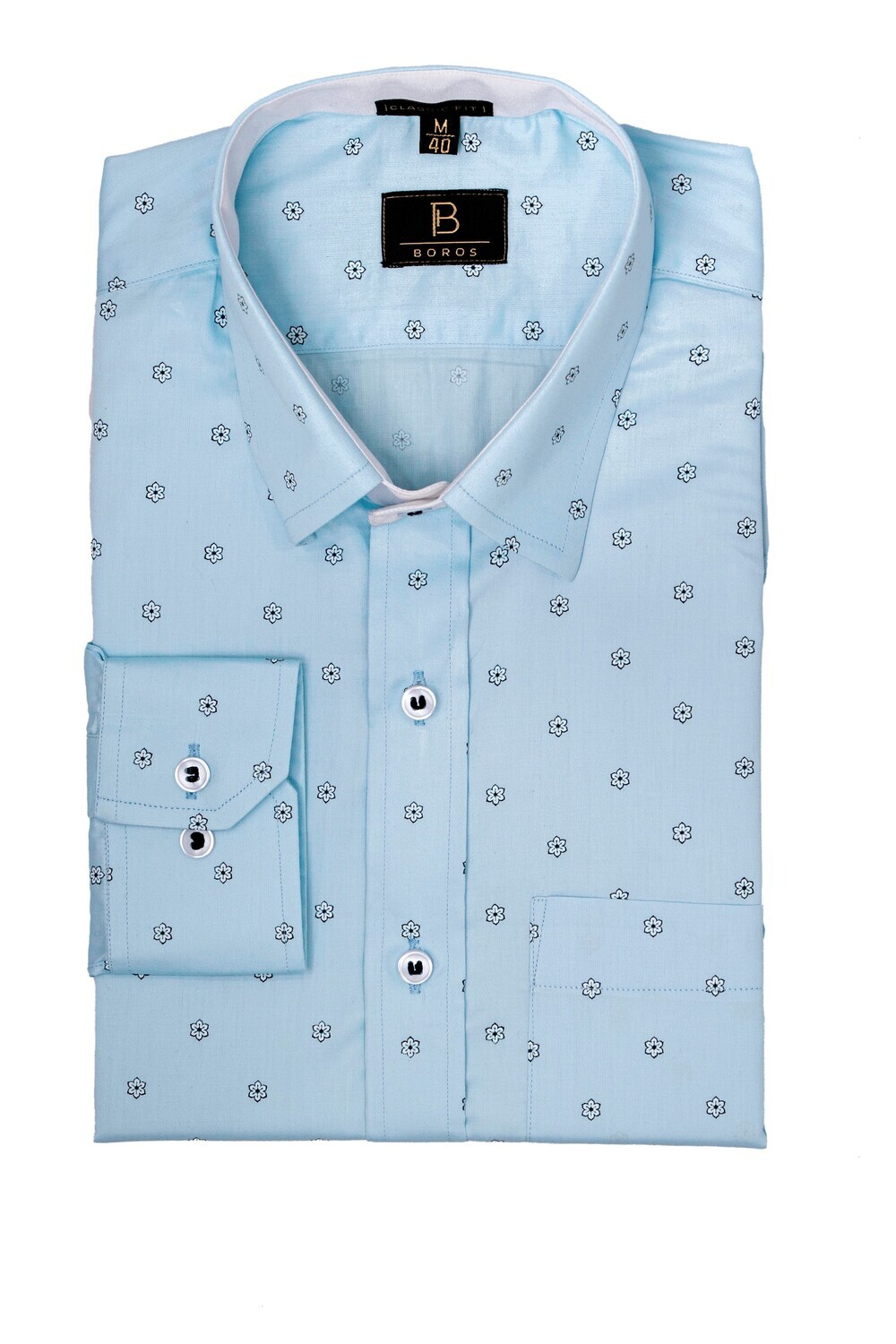 Sky Blue Flower Print