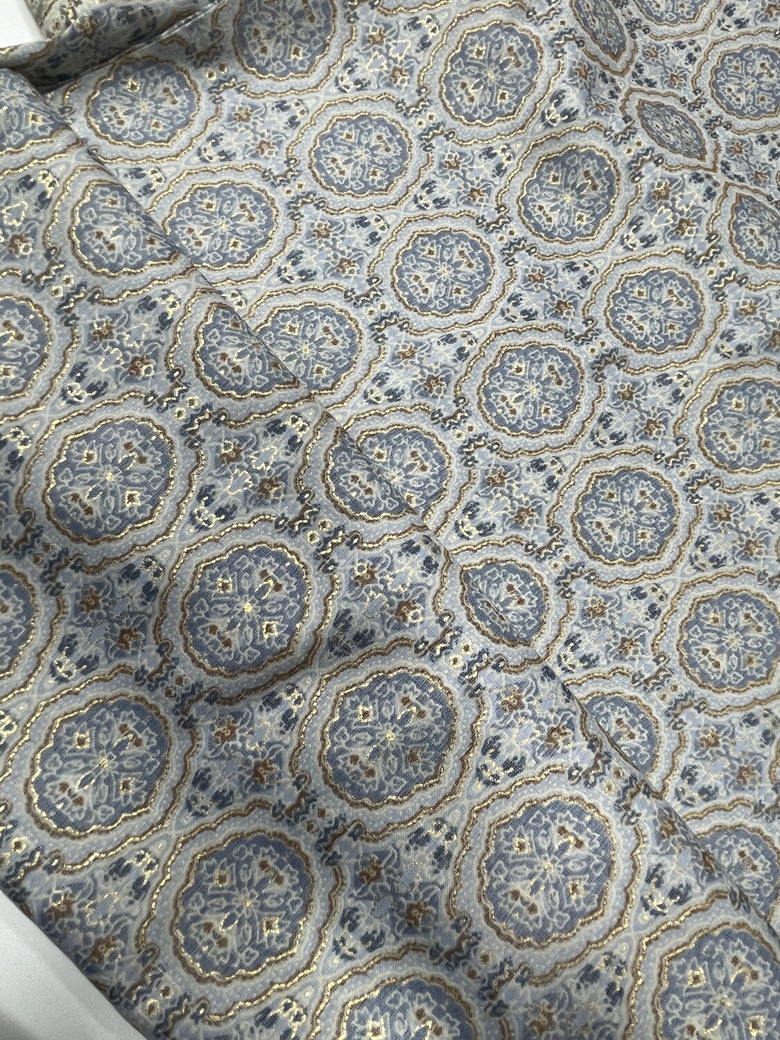 Blue Indian Print Fabric