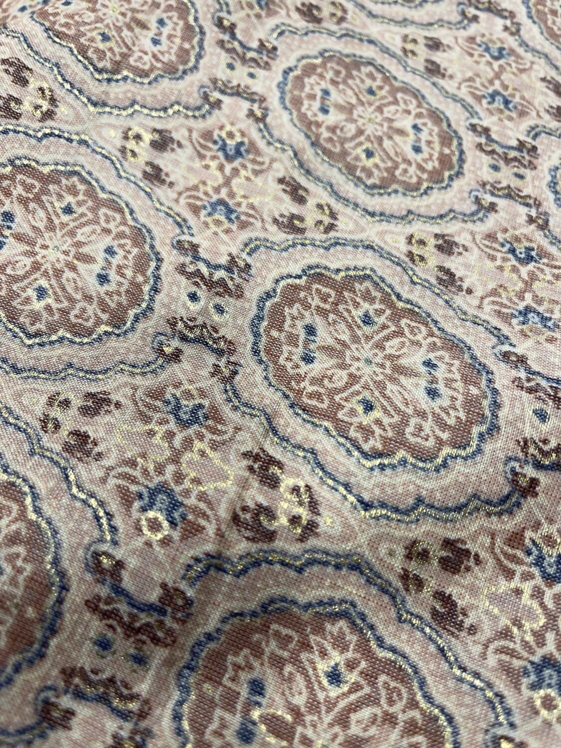 Red Indian Print Fabric
