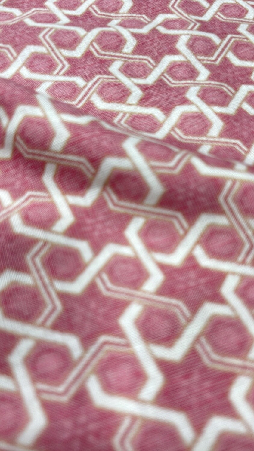 Red Star Print Fabric