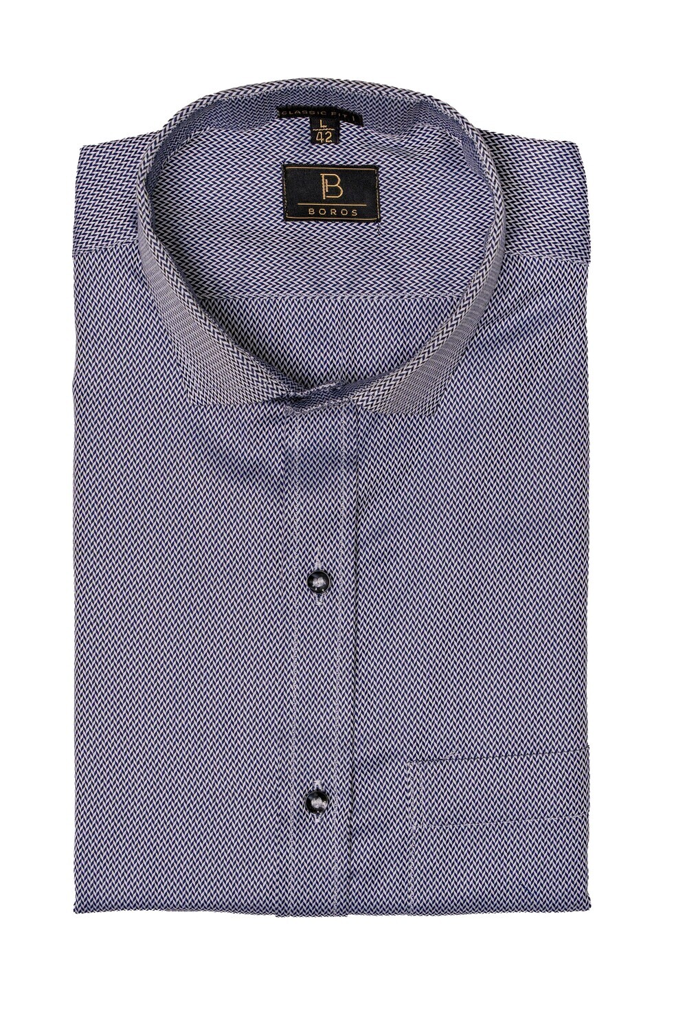 Zig Zag Blue Printed