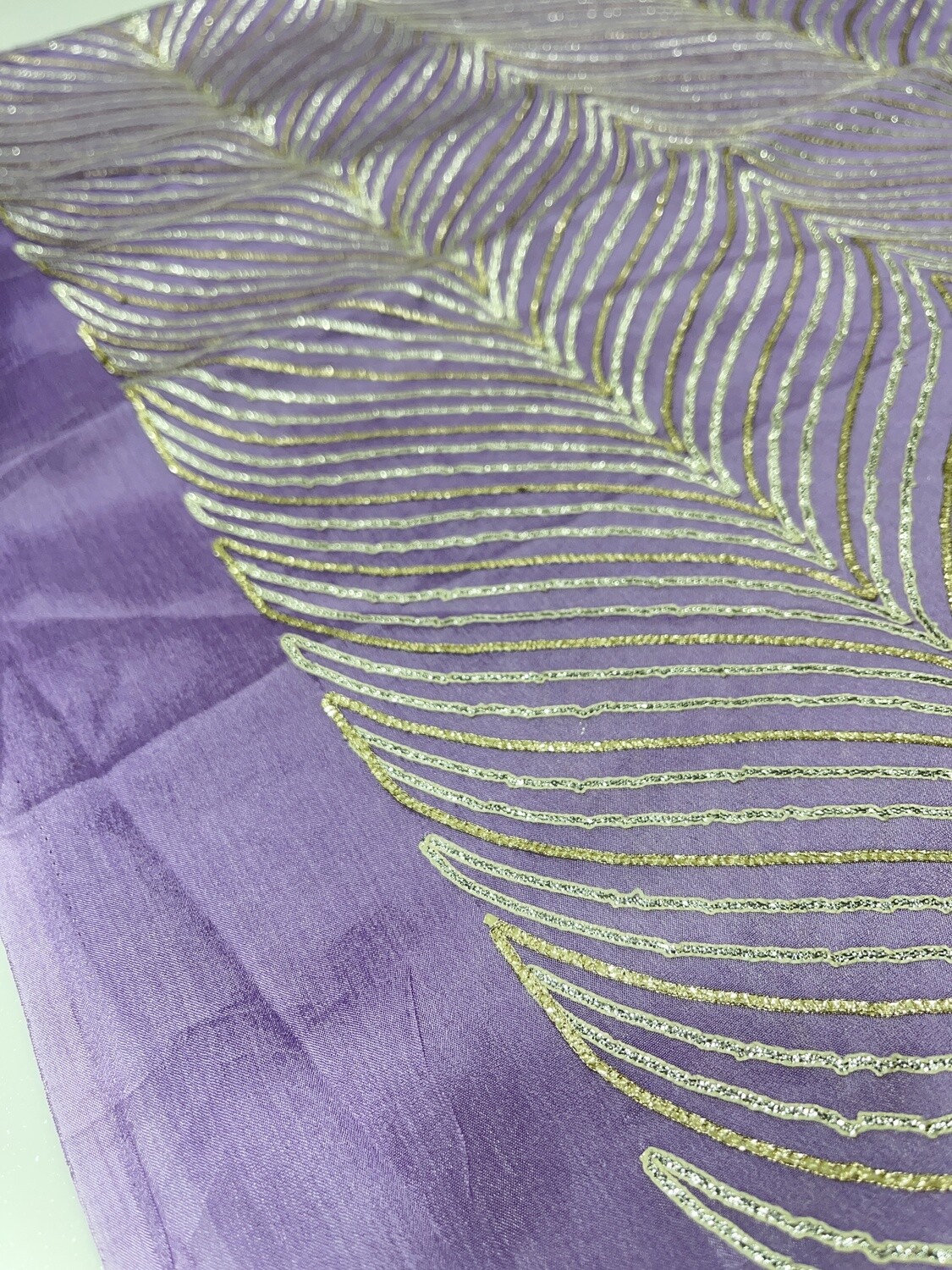 Mauve Gota Work Fabric