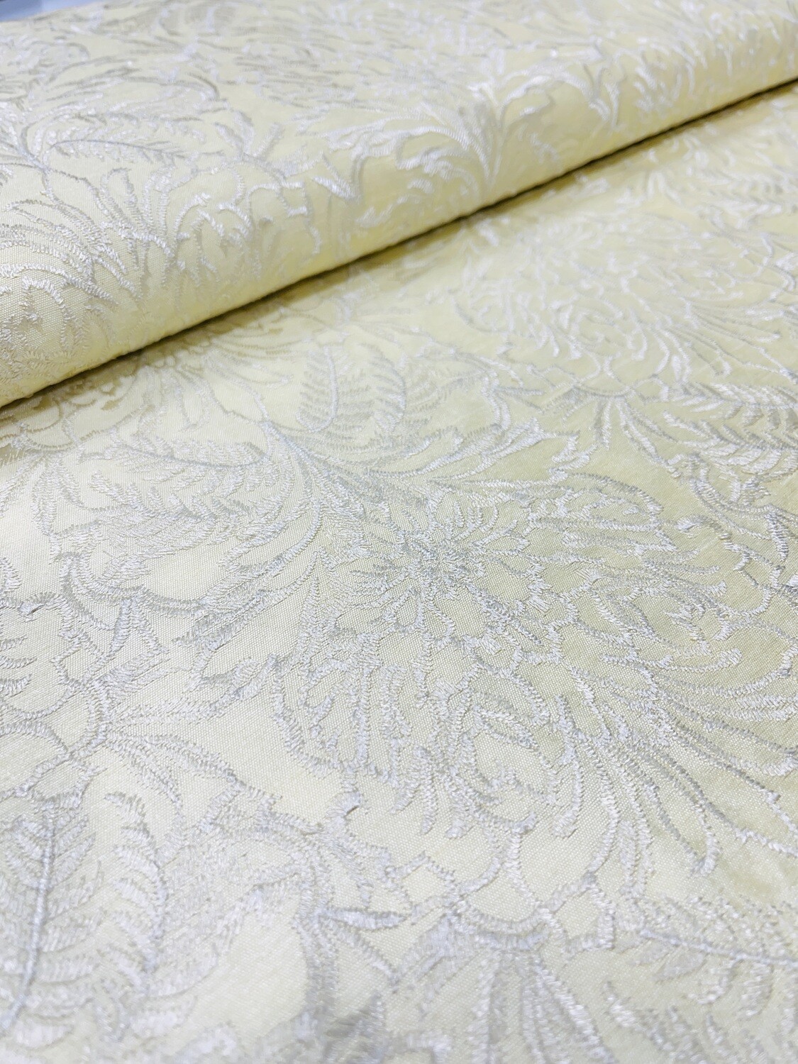 Bright Yellow Thread Work Fabric