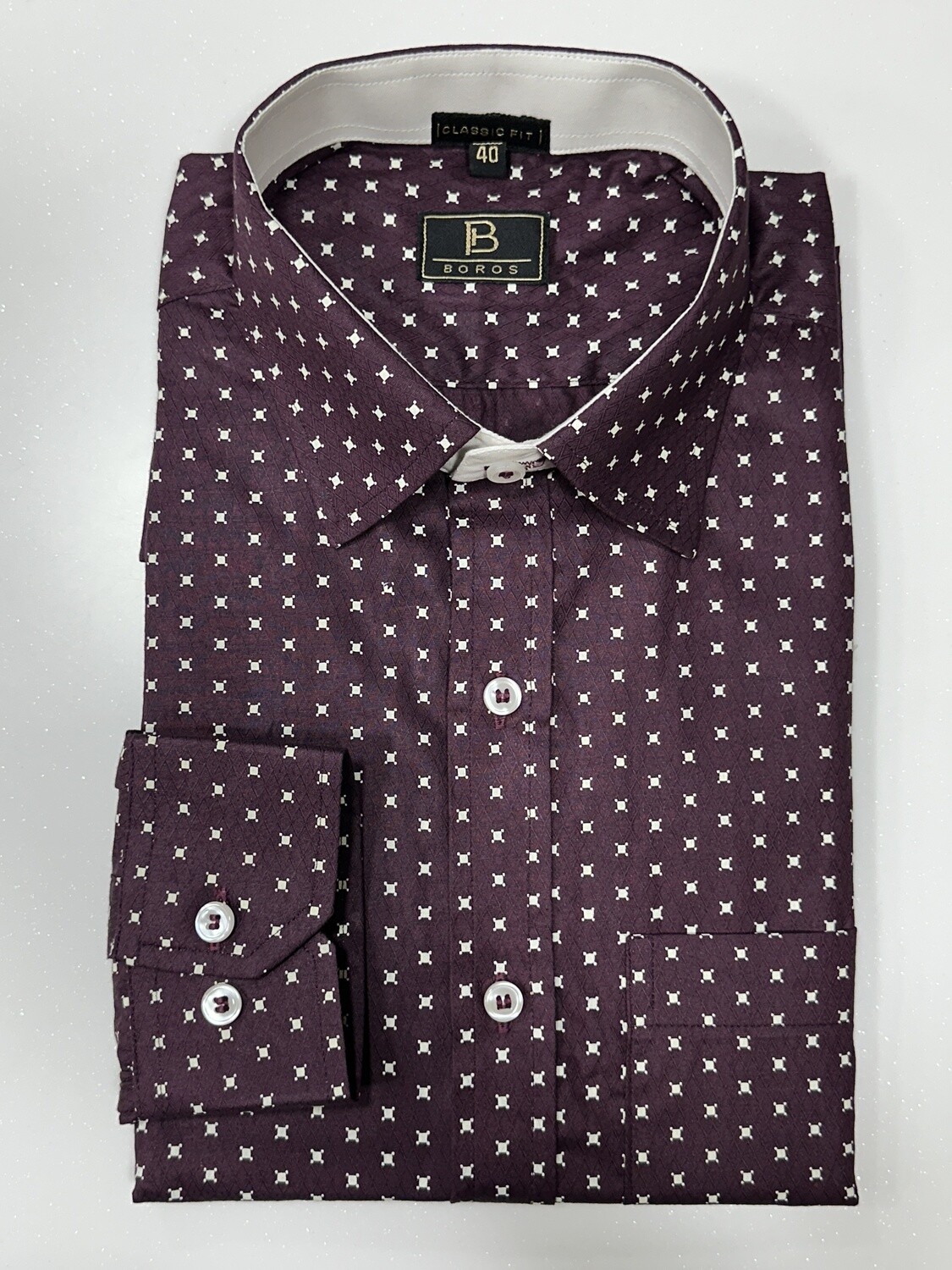 Cranberry Maroon Printed