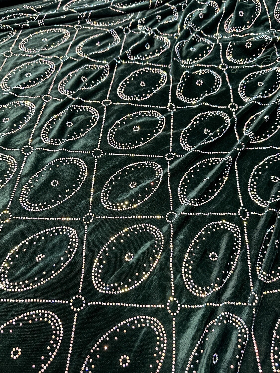 Dark Green Velvet Fabric