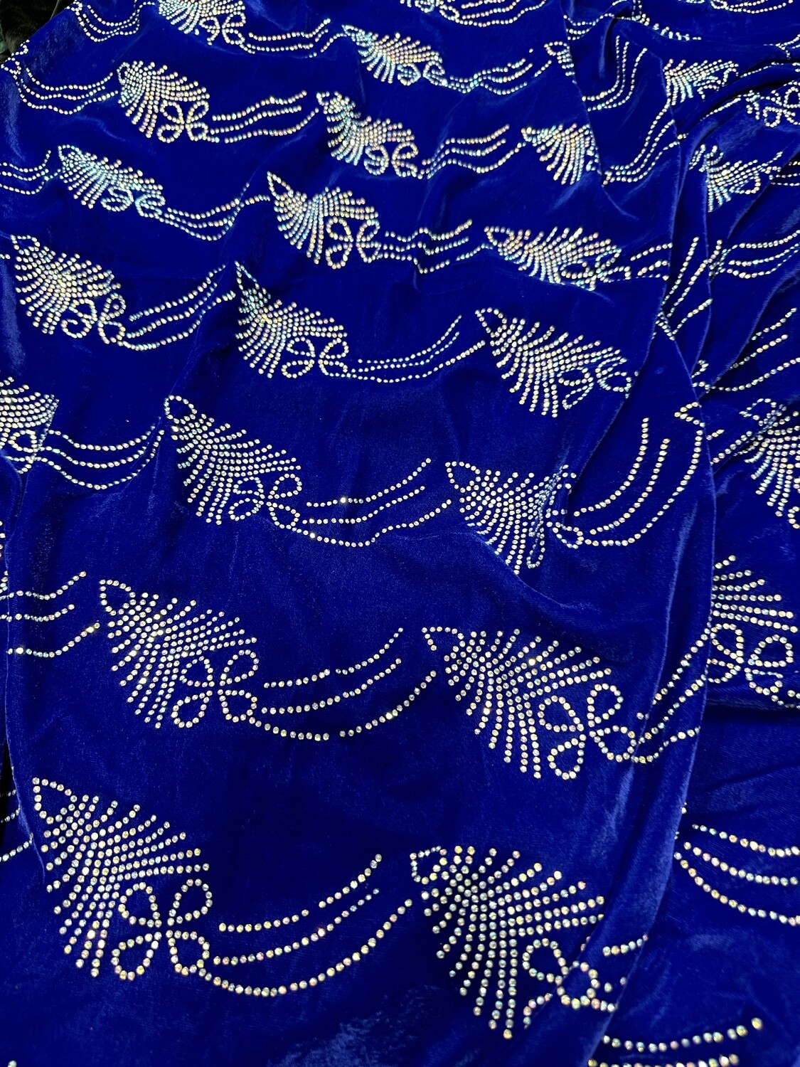 Dark Navy Blue Velvet Fabric