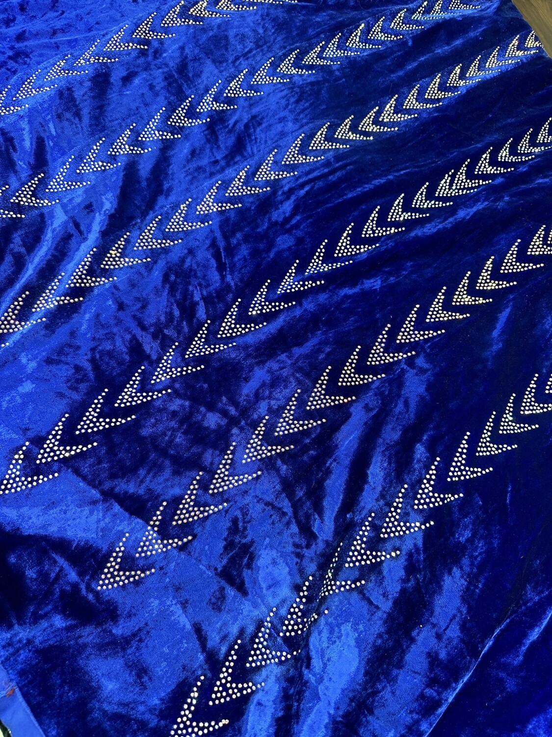Bright Navy Blue Velvet Fabric
