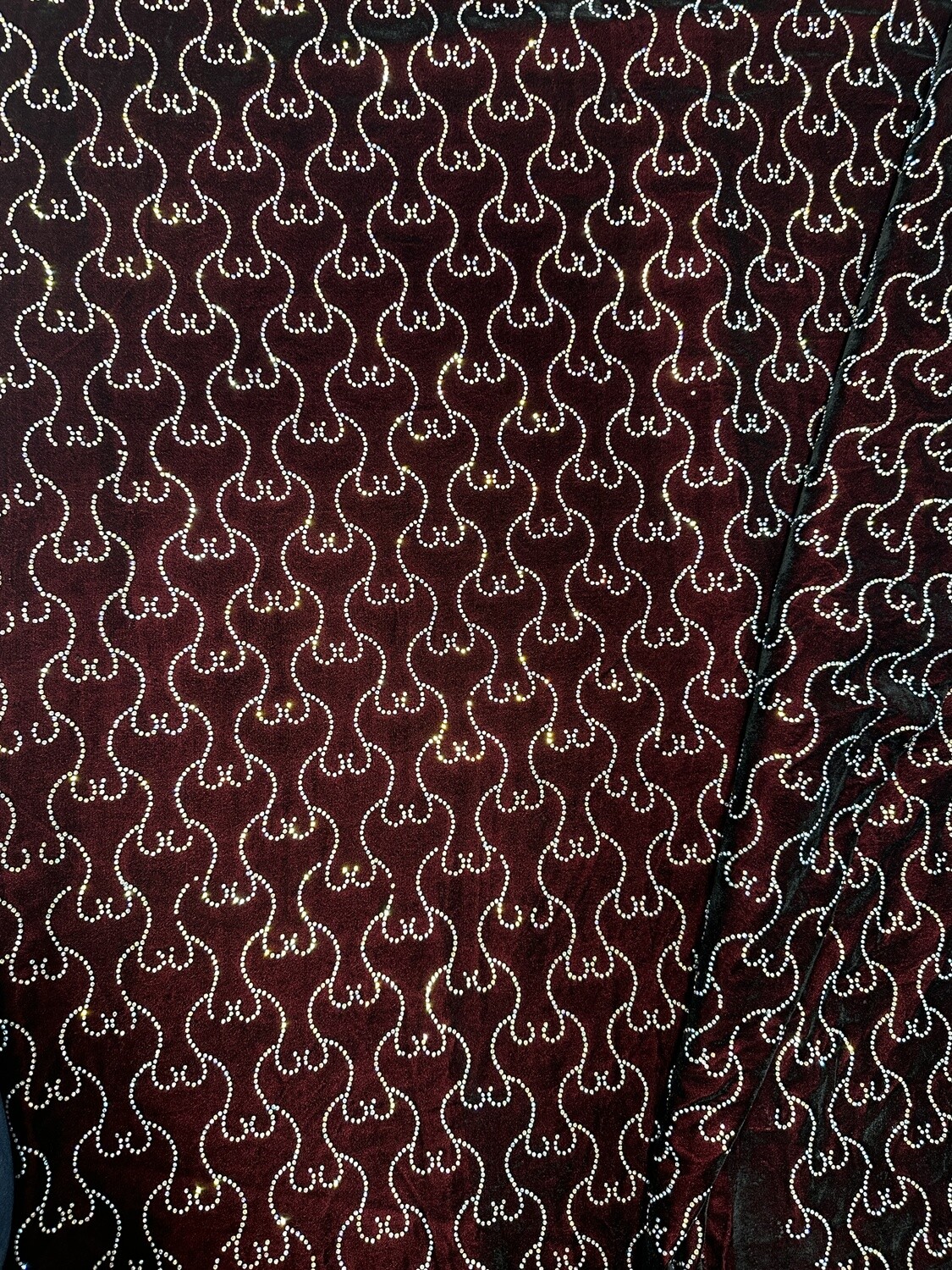 Dark Maroon Velvet Fabric