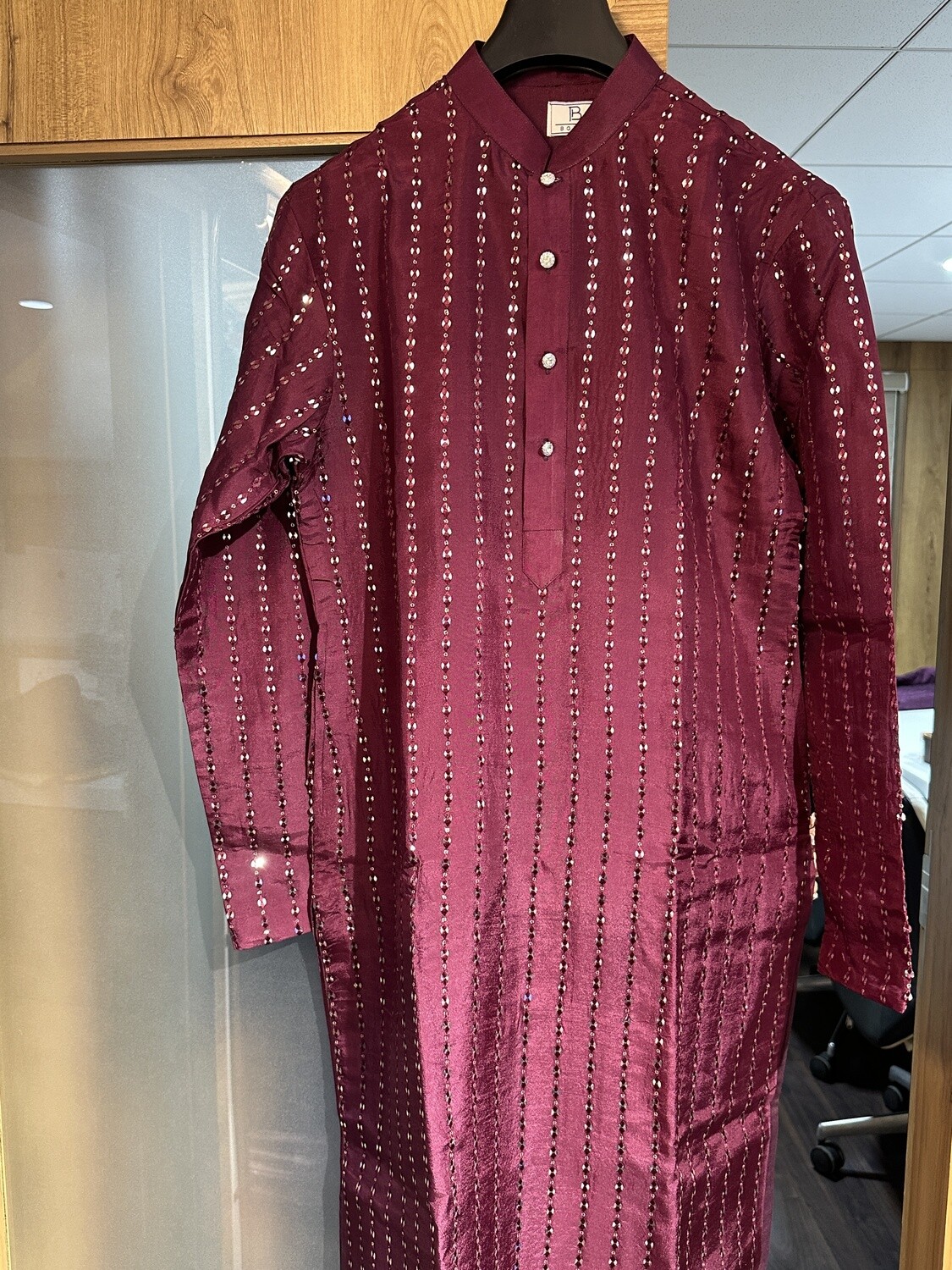 Maroon Sequin Kurta
