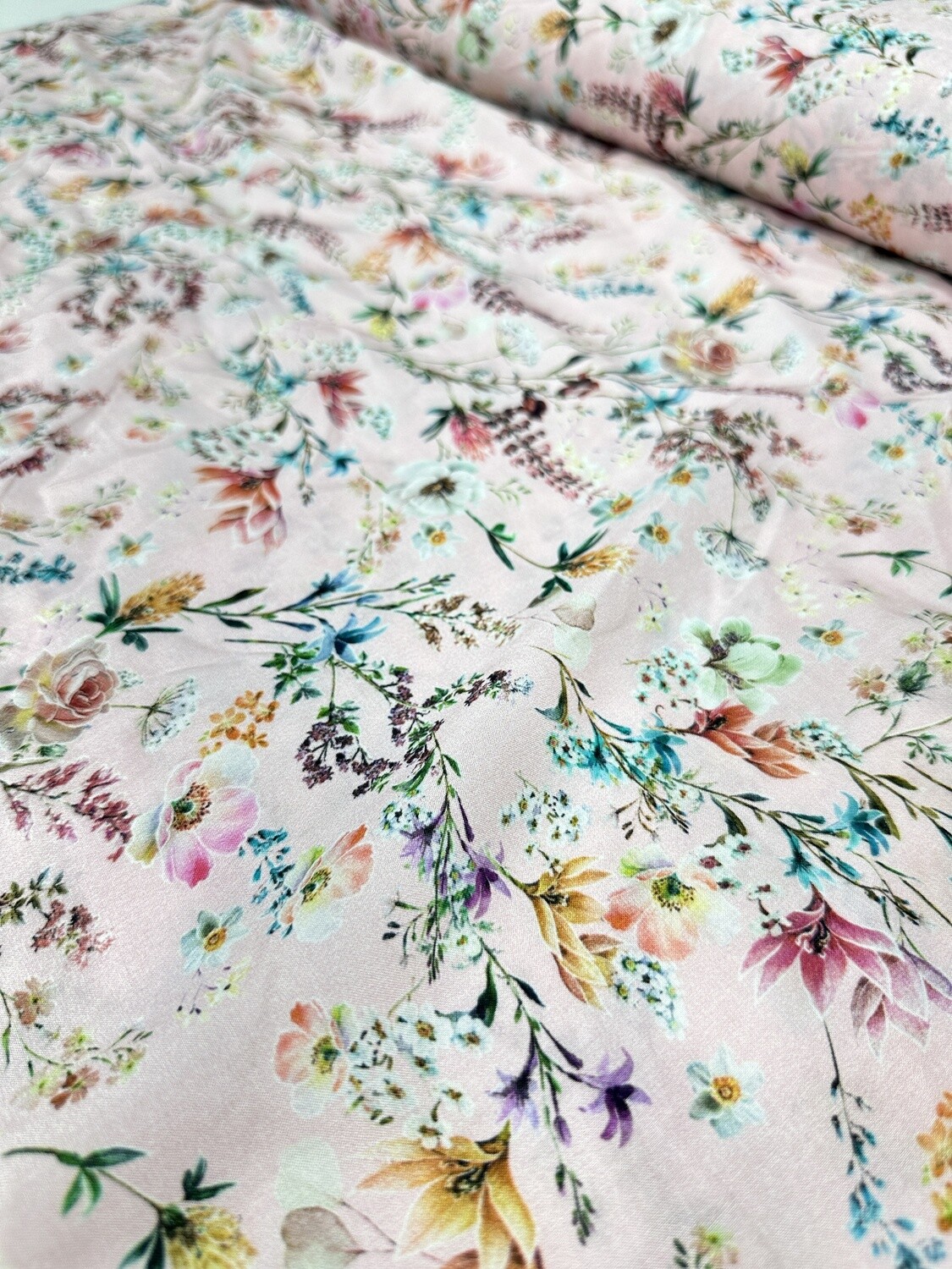 Baby Pink Printed Fabric