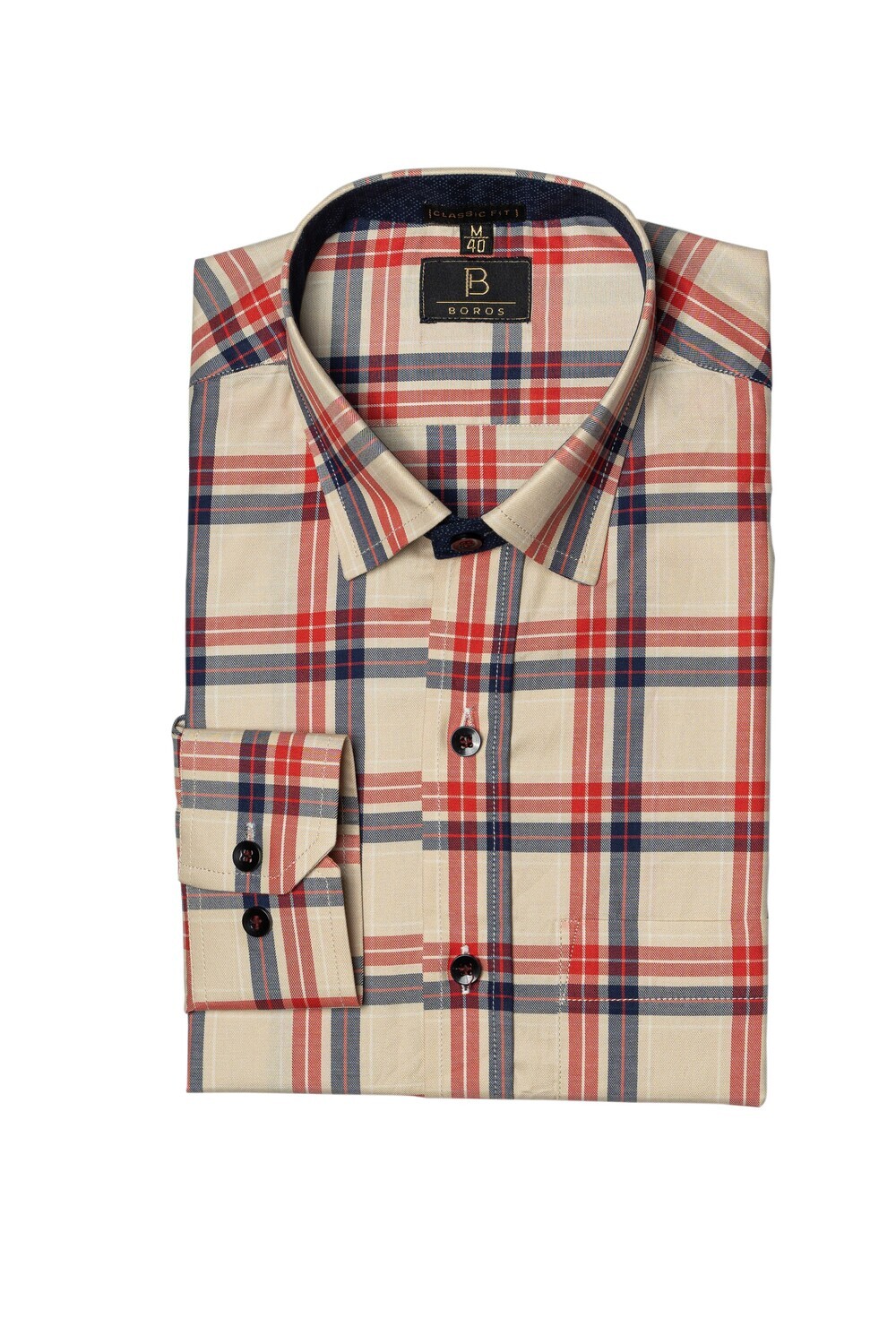 Creme &amp; Red Checks