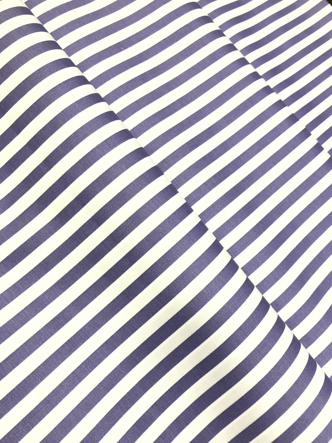 White &amp; Purple Stripes Fabric