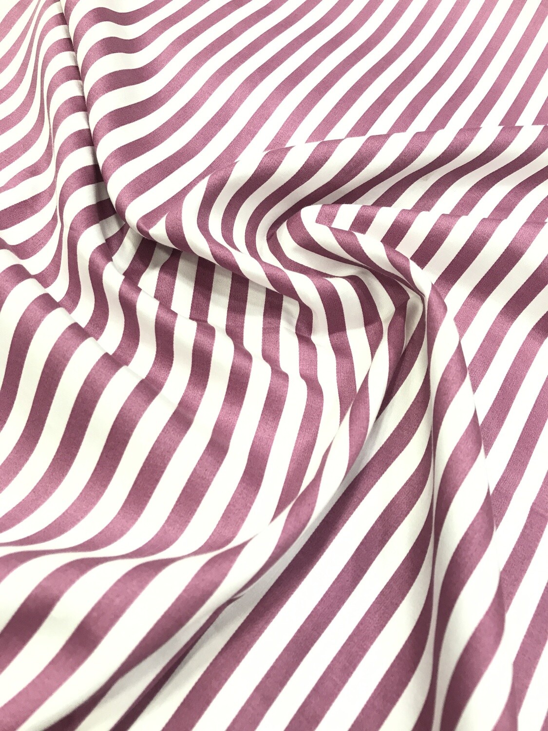 White &amp; Pink Stripes Fabric
