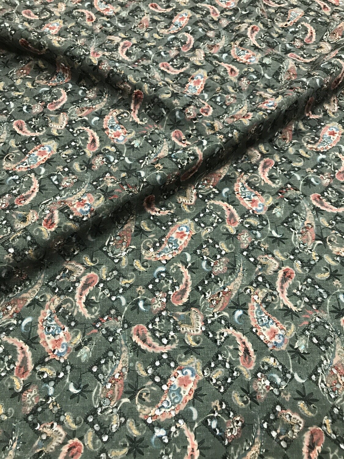 Dark Green Thread Work